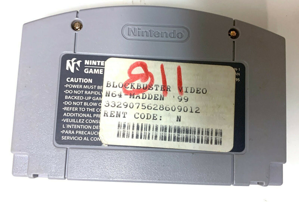 Madden 99 - Nintendo N64 Game Authentic Tested + Working!