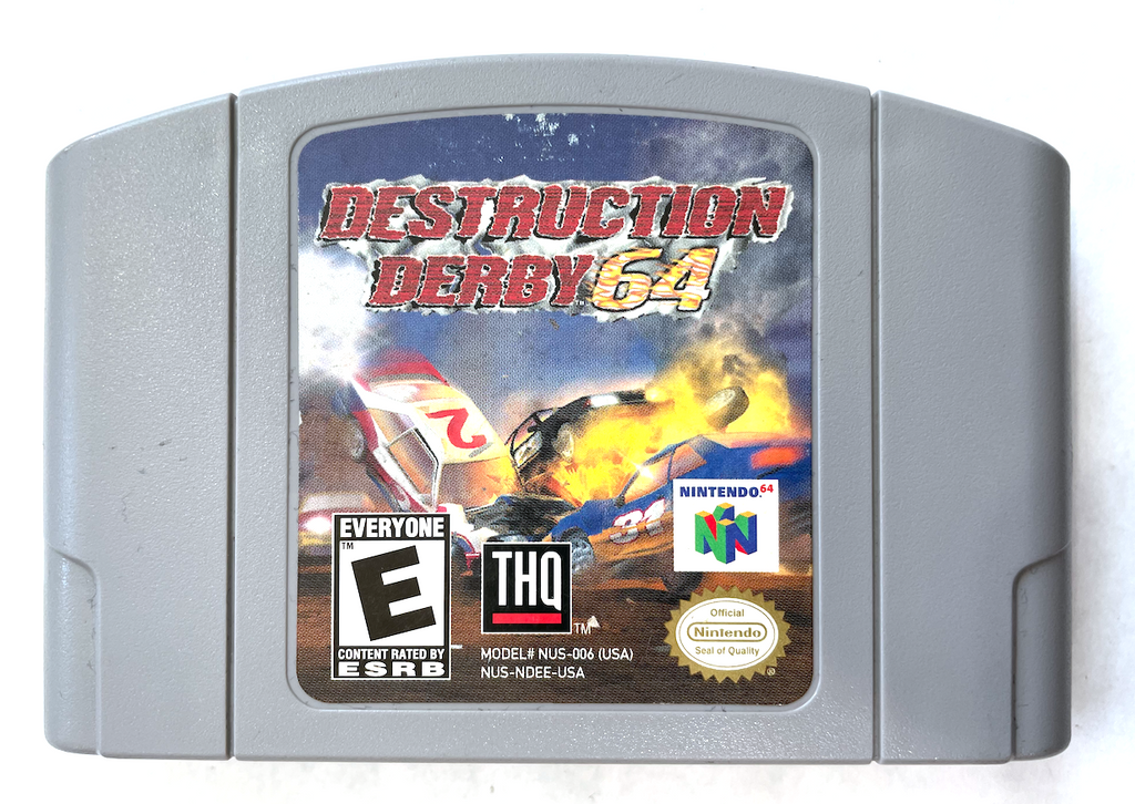 Destruction Derby 64 NINTENDO 64 N64 Game Tested ++ WORKING ++ AUTHENTIC!!