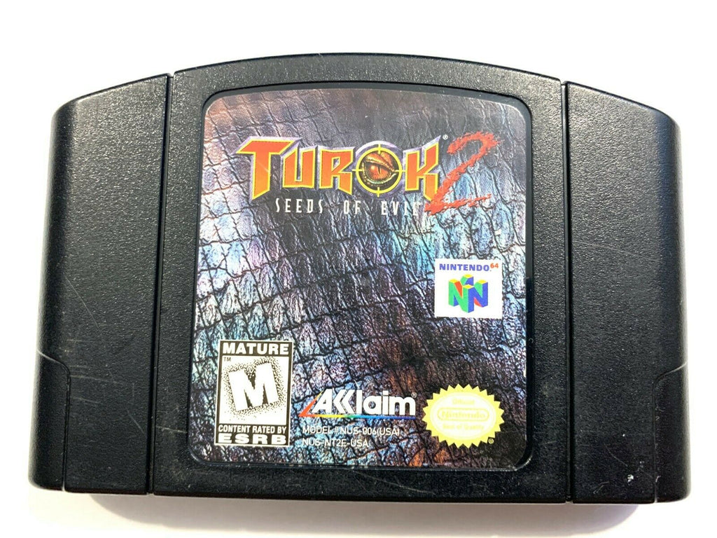 Turok 2 Seeds Of Evil Black NINTENDO 64 N64 Game Tested + Working & Authentic!