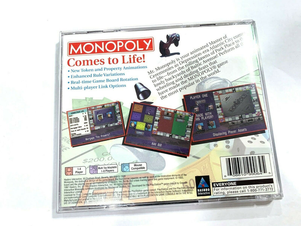 Monopoly (Sony PlayStation 1, 1998) PS1 Complete CIB Tested