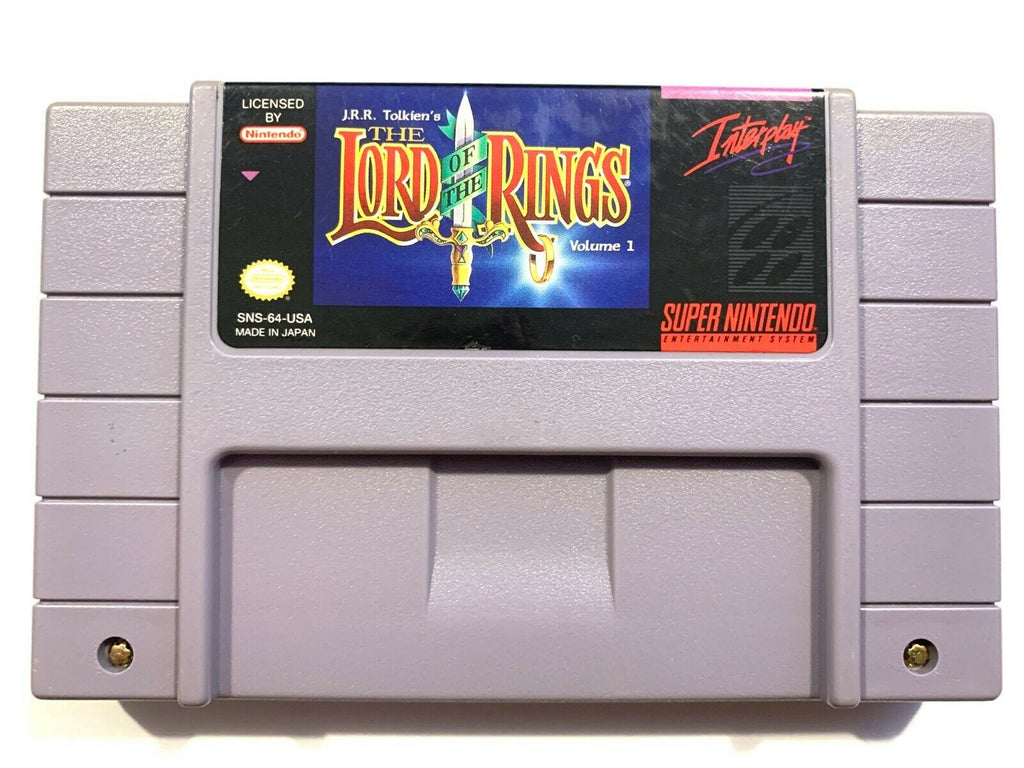 Lord of the Rings Volume 1 SUPER NINTENDO SNES Game Tested + Working AUTHENTIC!