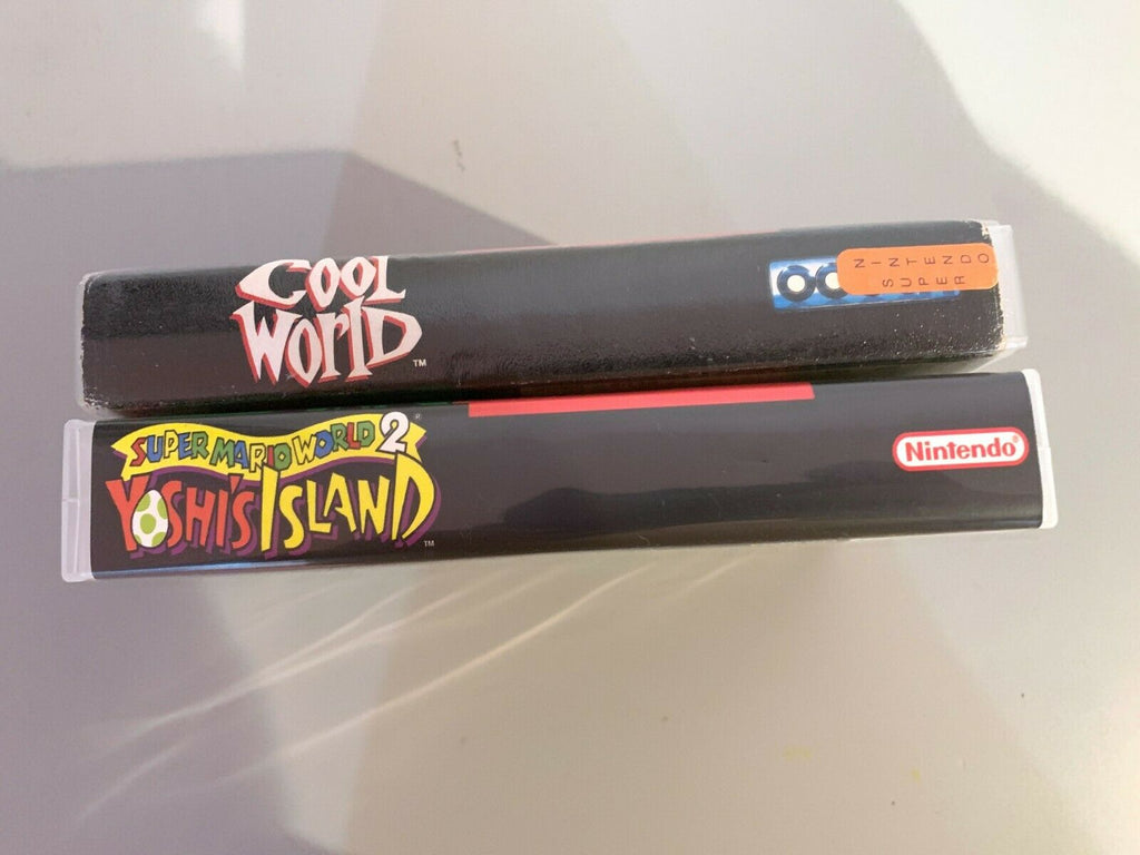 Yoshi's Island & Cool World Super Nintendo Game Case Lot of 2