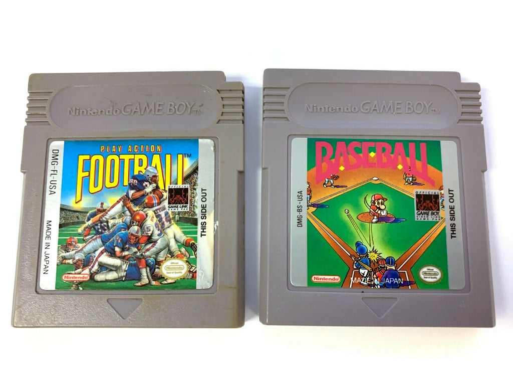 Nintendo GameBoy GB Lot Bundle Baseball and Football Cleaned! Tested! Mario 