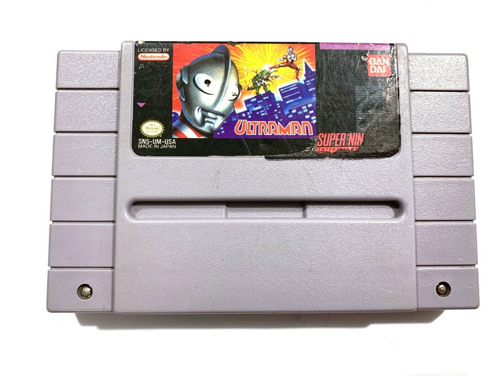 Ultraman Super Nintendo SNES Video Game - Tested - Working - Authentic!