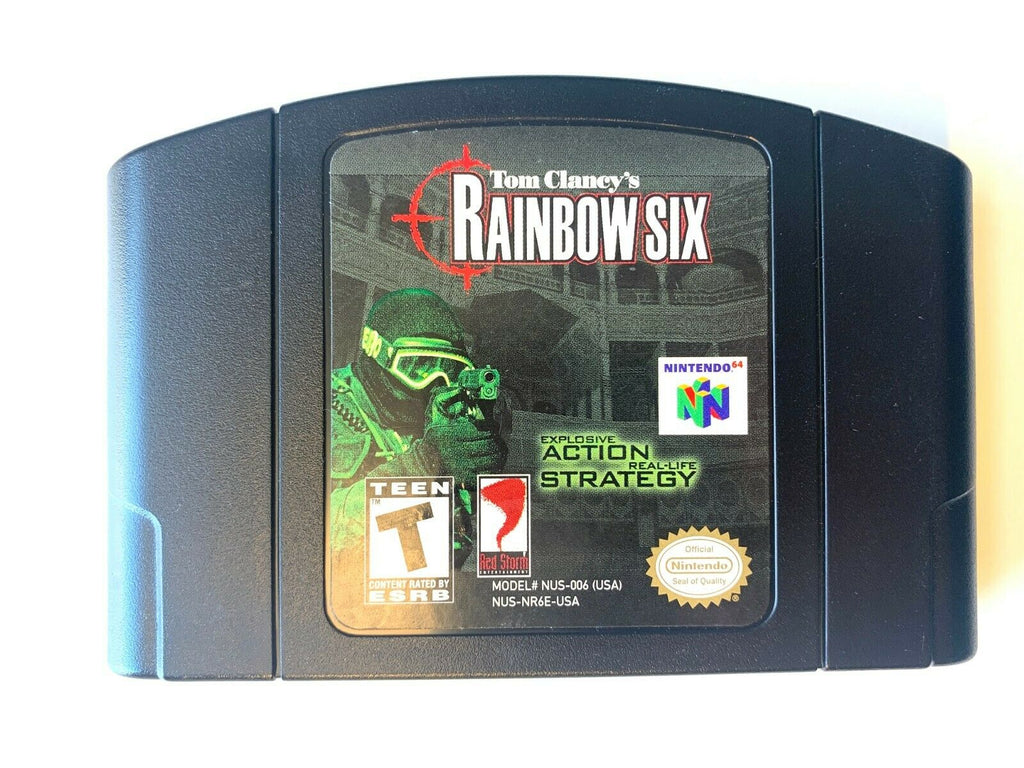*Black Tom Clancy's Rainbow Six Nintendo 64 N64 Game