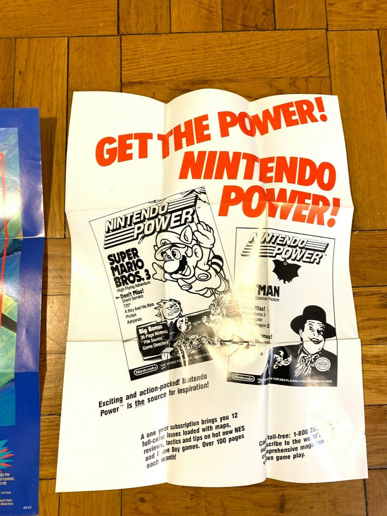 Get The Power / Nintendo Power SNES Super Nintendo 2 Sided Insert Poster