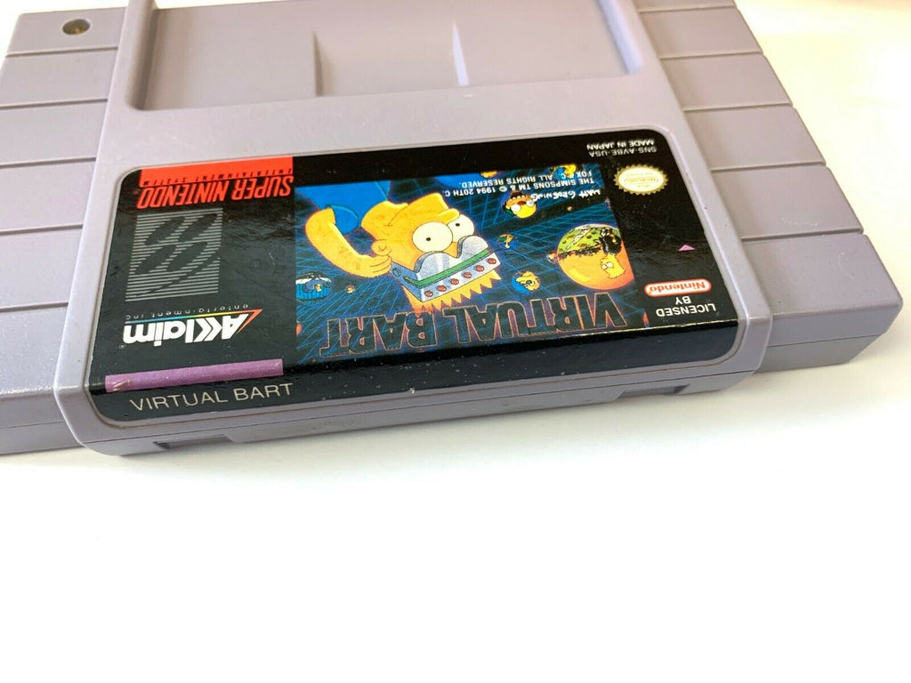 Virtual Bart - Simpson's Super Nintendo SNES Game Tested + Working & Authentic!