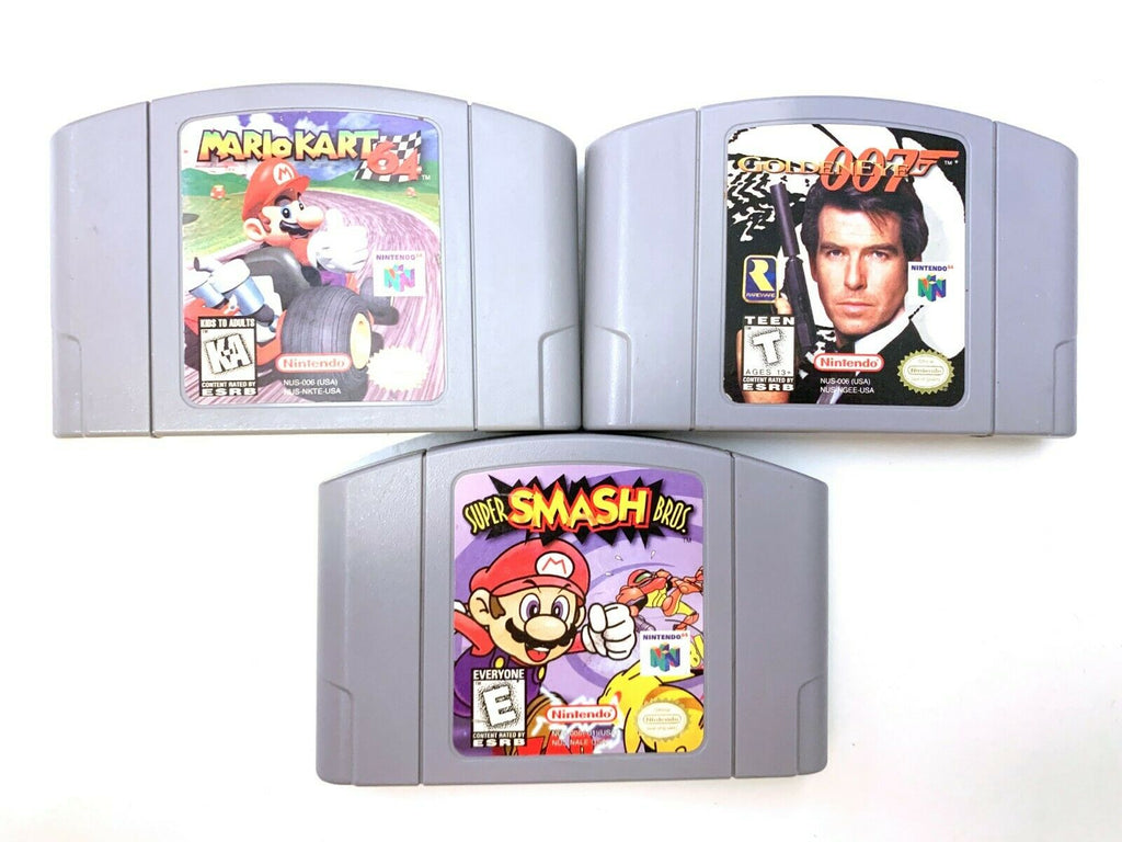 AUTHENTIC Nintendo 64 N64 3 Game Lot Super Mario Kart 64 & – The Game