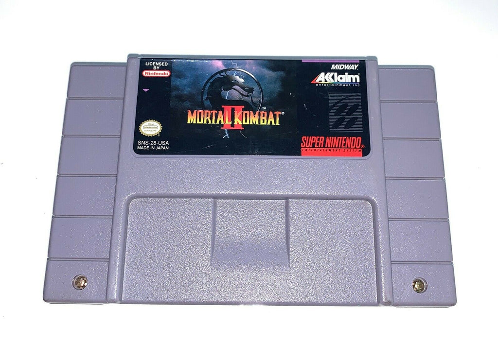 Mortal Kombat II 2 - SNES Super Nintendo Game - Tested Working Authentic!