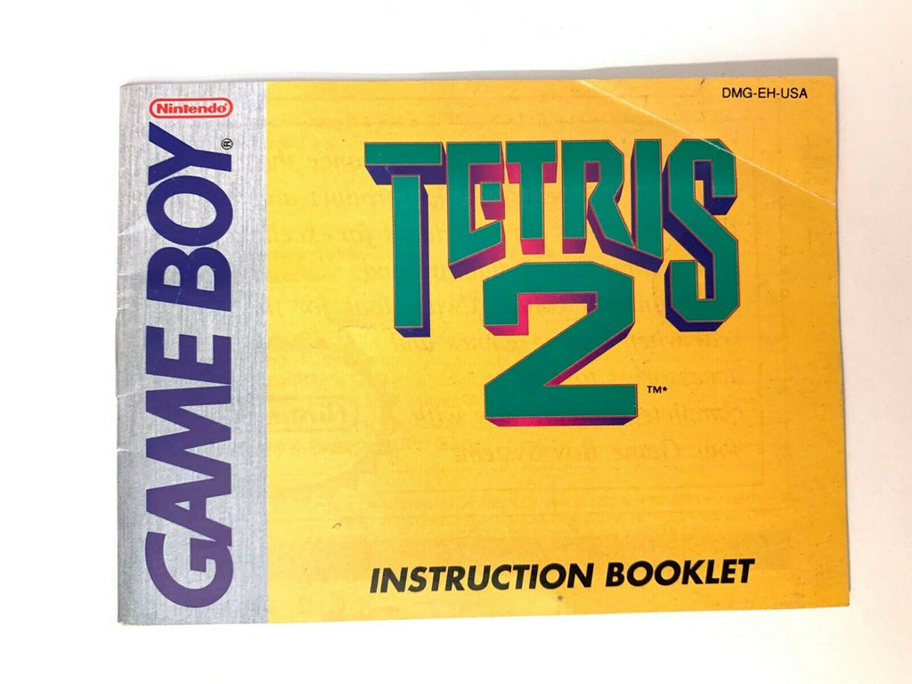 Tetris 2 Nintendo Game Boy Manual Instruction Booklet Only! – The Game  Island