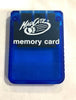 Playstation 1 Memory Card PS1 - Tested and Working! Blue Mad Catz Clear
