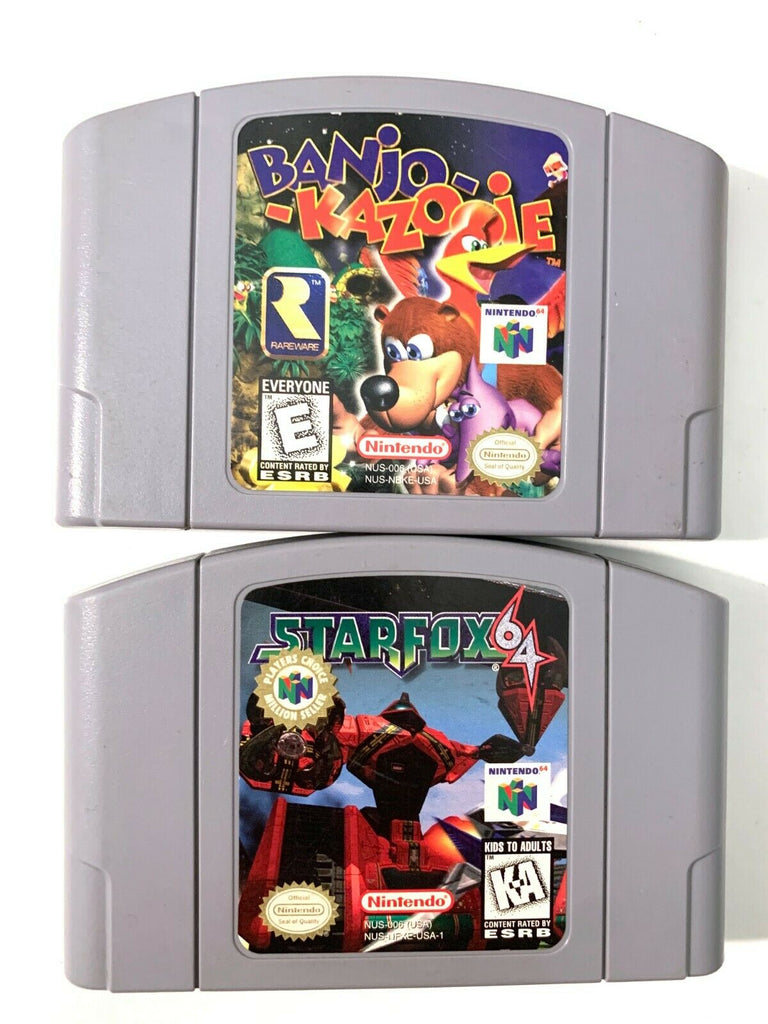 AUTHENTIC! Banjo Kazooie & Star Fox N64 Nintendo 64 Game Lot Tested!