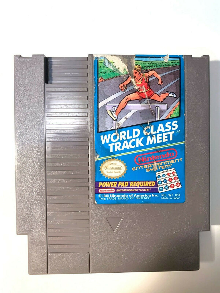 **World Class Track Meet Original Nintendo NES Game Tested + Working & Authentic