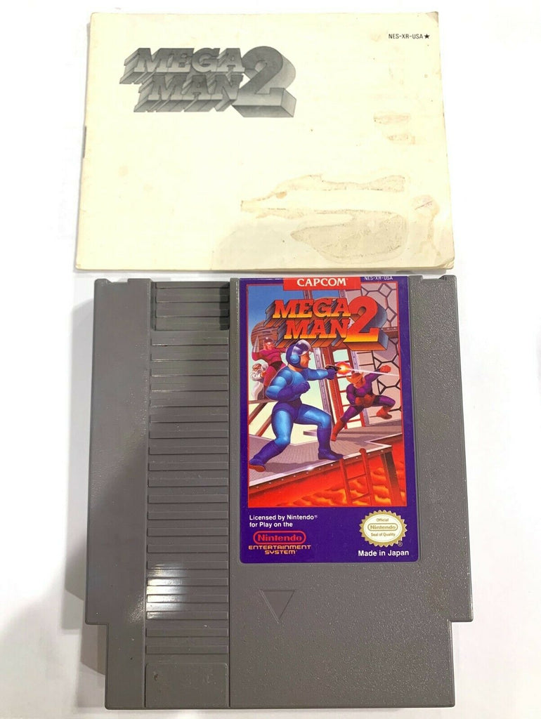 Mega Man 2 ORIGINAL NINTENDO NES Game w/ Instruction Booklet Tested + Working!
