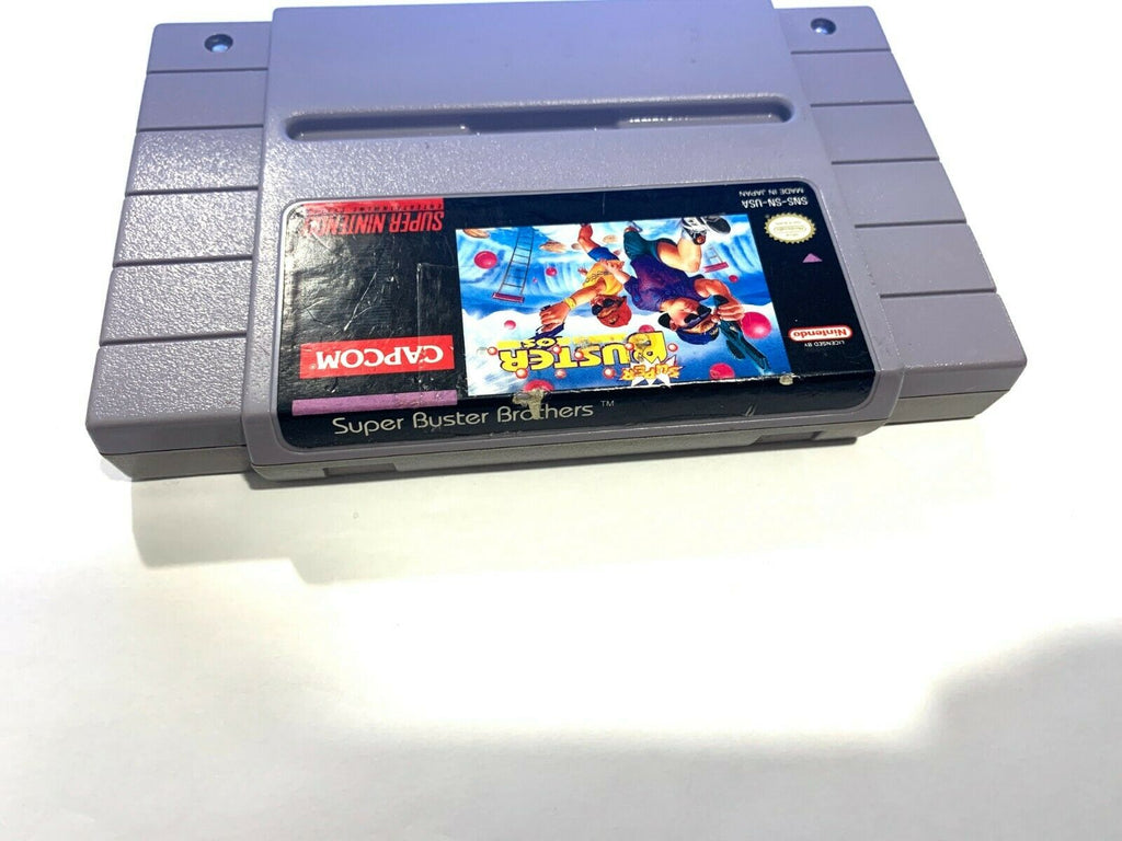 Super Buster Brothers Bros Super Nintendo Game SNES Authentic Cleaned & Tested