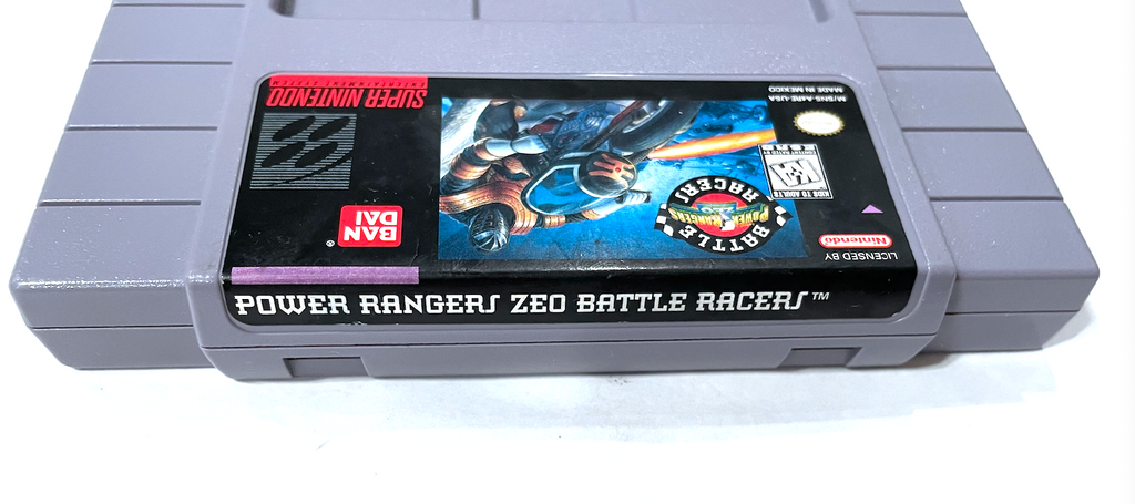 Power Rangers Zeo Battle Racers SUPER NINTENDO SNES GAME Tested + AUTHENTIC!