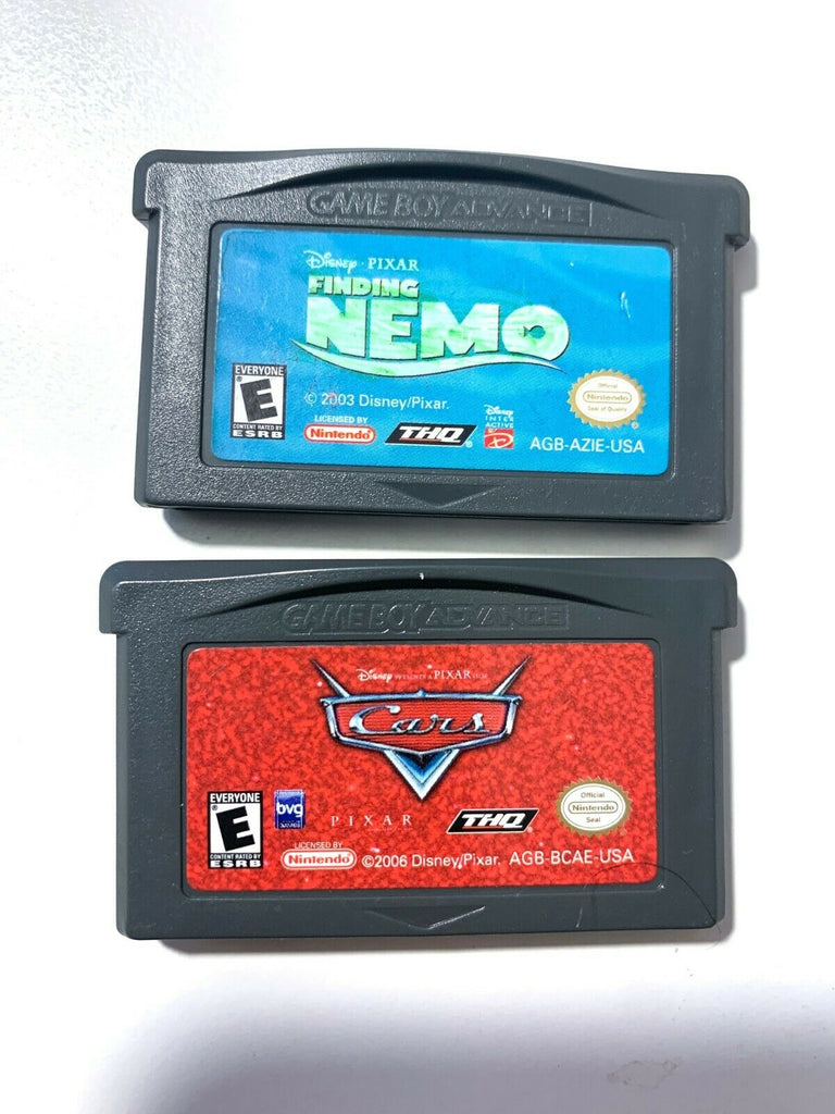 Disney's Finding Nemo & Cars Nintendo Gameboy Advance GBA Game Lot of 2
