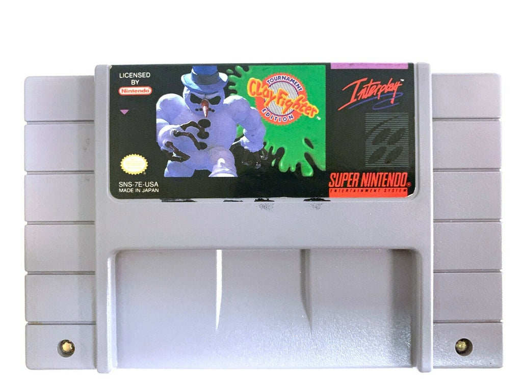 Clay Fighter Tournament Edition - Super Nintendo SNES GAME Tested + Working!