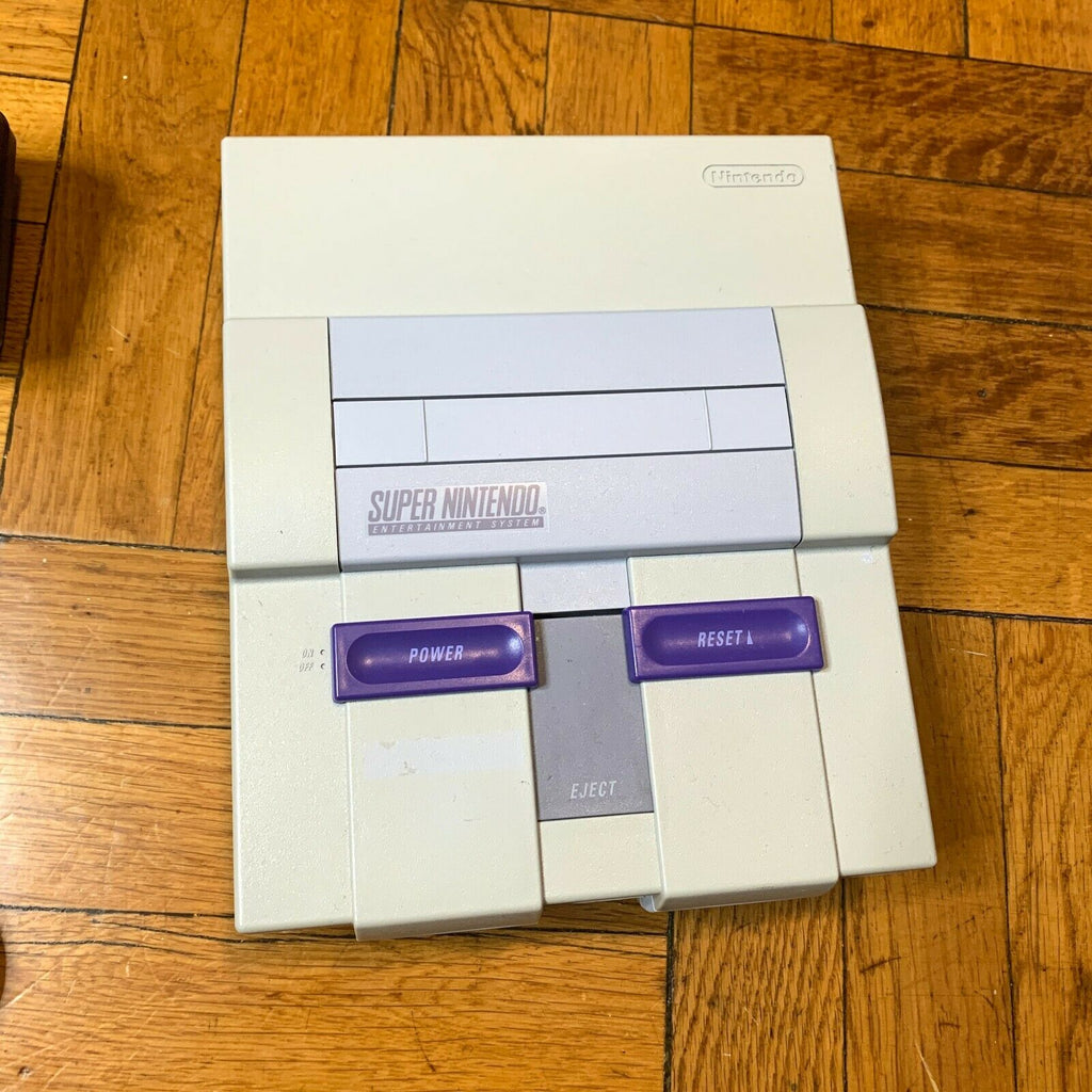 Super Nintendo SNES Original Console OEM System Set w/ Mario World & Donkey Kong