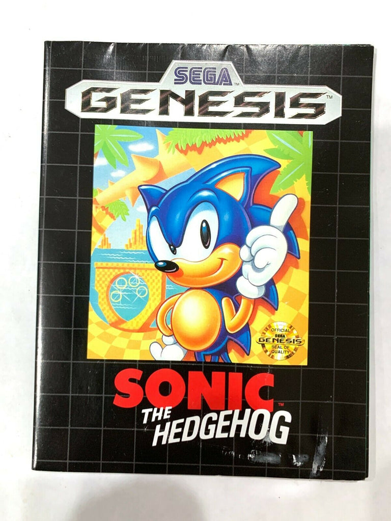 Sonic The Hedgehog Sega Genesis Instruction Booklet Manual Book Only