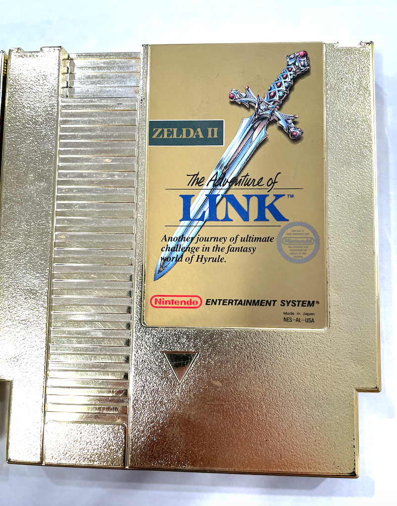 Nintendo NES The Legend of Zelda & Zelda II Adventure of Link Gold Cartridge Lot