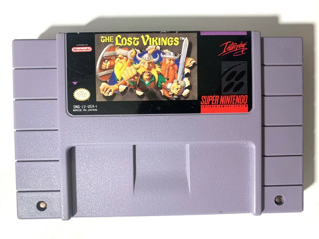 Lost Vikings SUPER NINTENDO SNES GAME Tested WORKING Authentic!