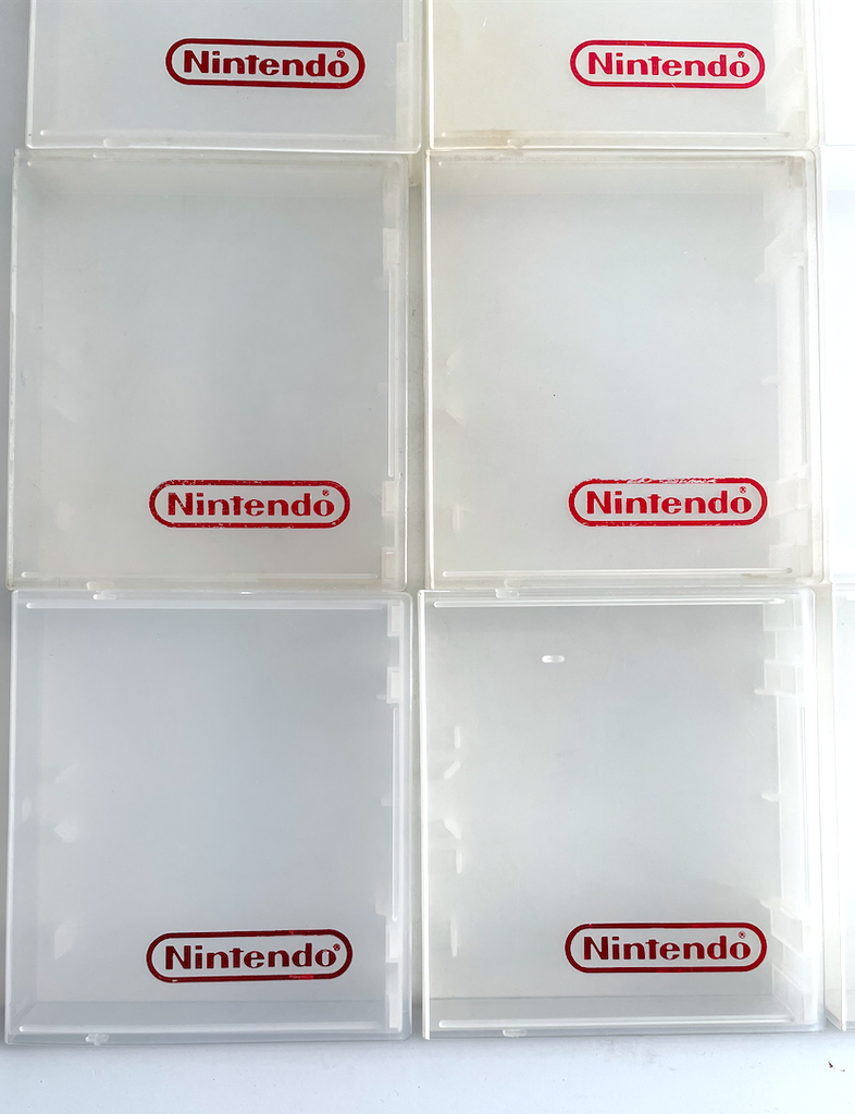 Lot of 11 OEM Original Nintendo NES Clear Promo Plastic Clamshell Hard Cases