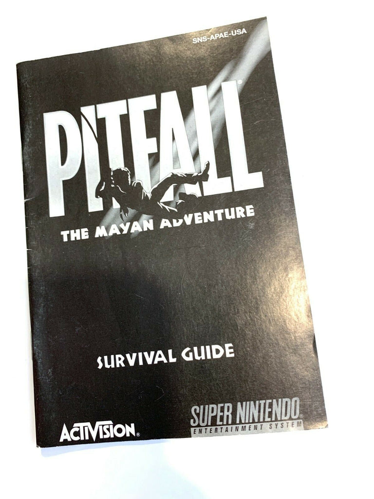Pitfall Survival Guide Booklet Book SUPER NINTENDO SNES Instruction Manual ONLY!