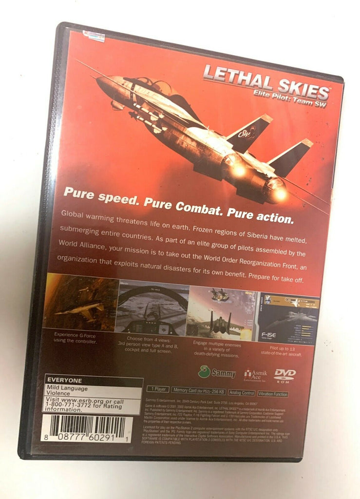 Lethal Skies SONY PLAYSTATION 2 PS2 Game Tested + Working COMPLETE