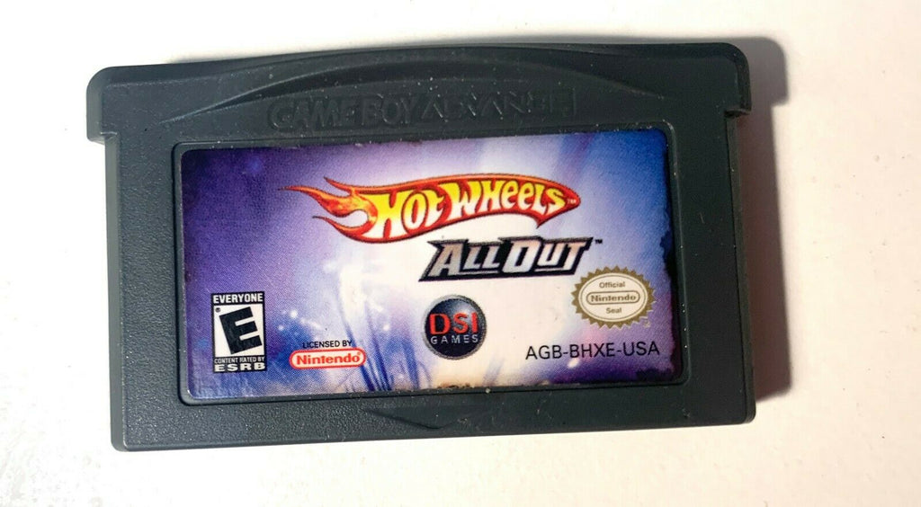 HOT WHEELS: ALL OUT NINTENDO GAMEBOY ADVANCE GBA Tested Working AUTHENTIC!