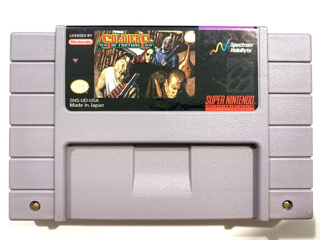 Soldiers of Fortune SUPER NINTENDO SNES GAME - Tested Working & Authentic