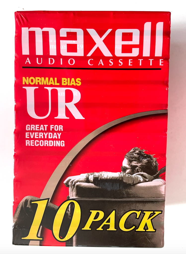 Lot of 10 Maxell UR 90 Minutes Audio Cassette Tapes New - Sealed - 10 Pack