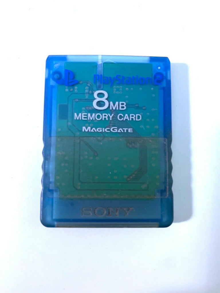 Official OEM Sony Playstation 2 PS2 8MB Magicgate Memory Card SCPH-10020 Blue