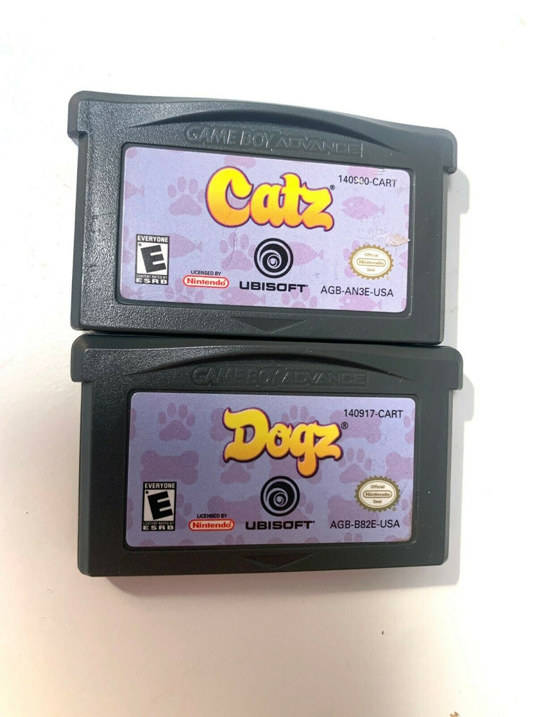Catz Dogz Nintendo GameBoy Advance GBA Game Lot Both Tested + Working!