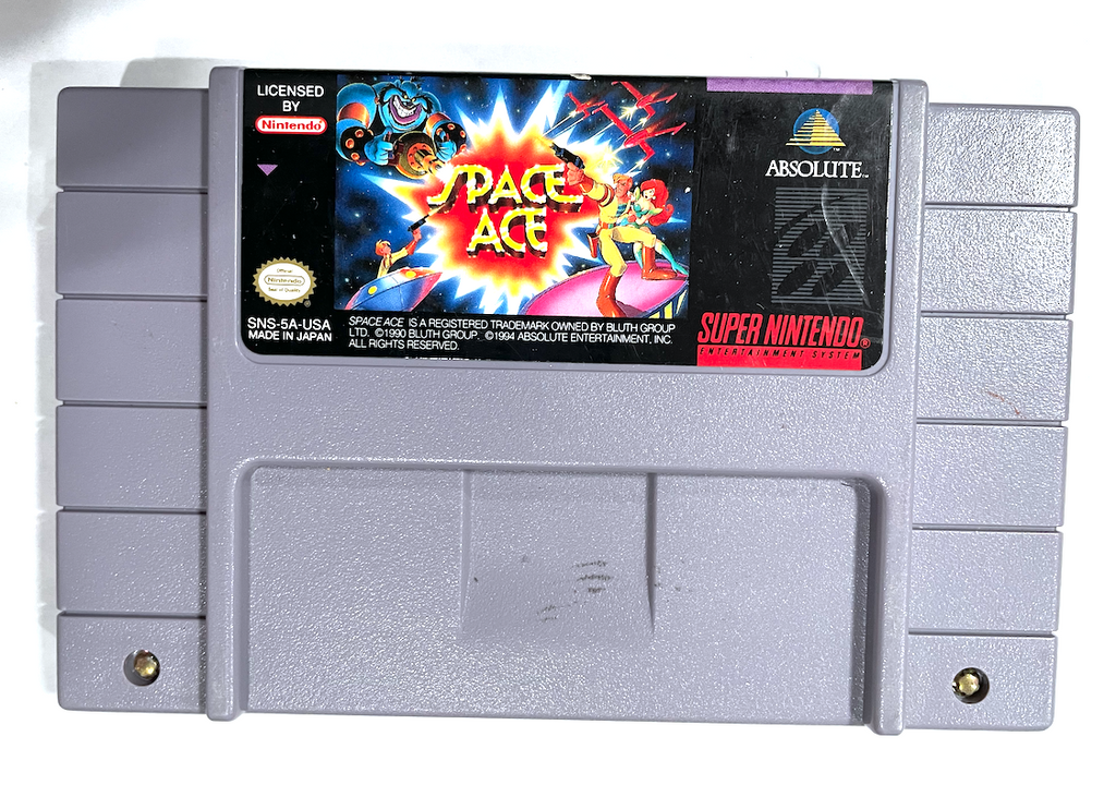 Space Ace SUPER NINTENDO SNES GAME Tested ++ WORKING ++ AUTHENTIC!