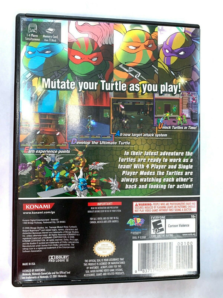 Teenage Mutant Ninja Turtles 3: Mutant Nightmare Gamecube Case Only NO DISC!