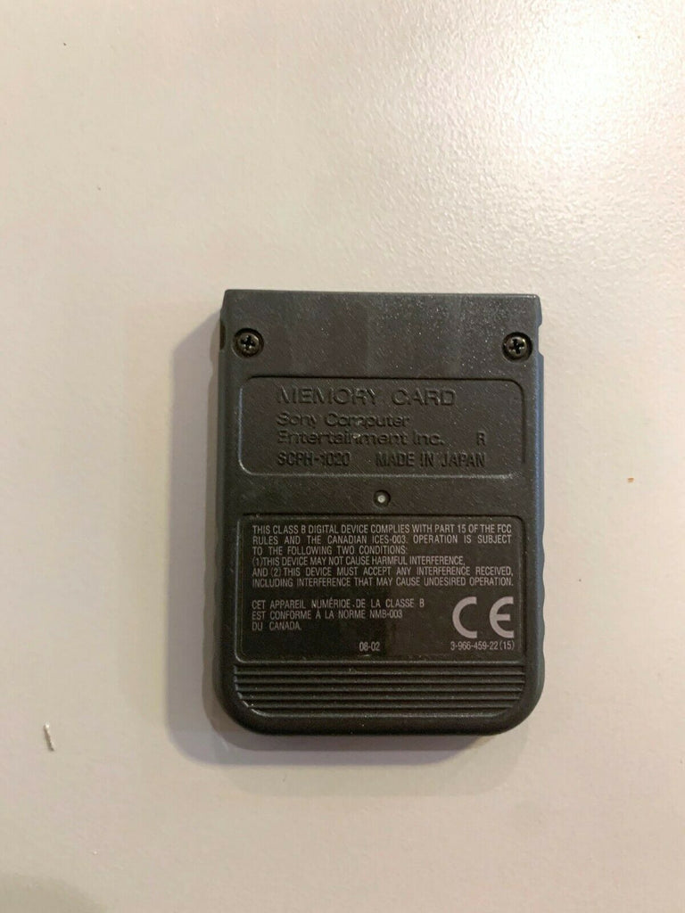 Official Genuine OEM Sony PlayStation 1 PS2 Memory Card Black SCPH-1020