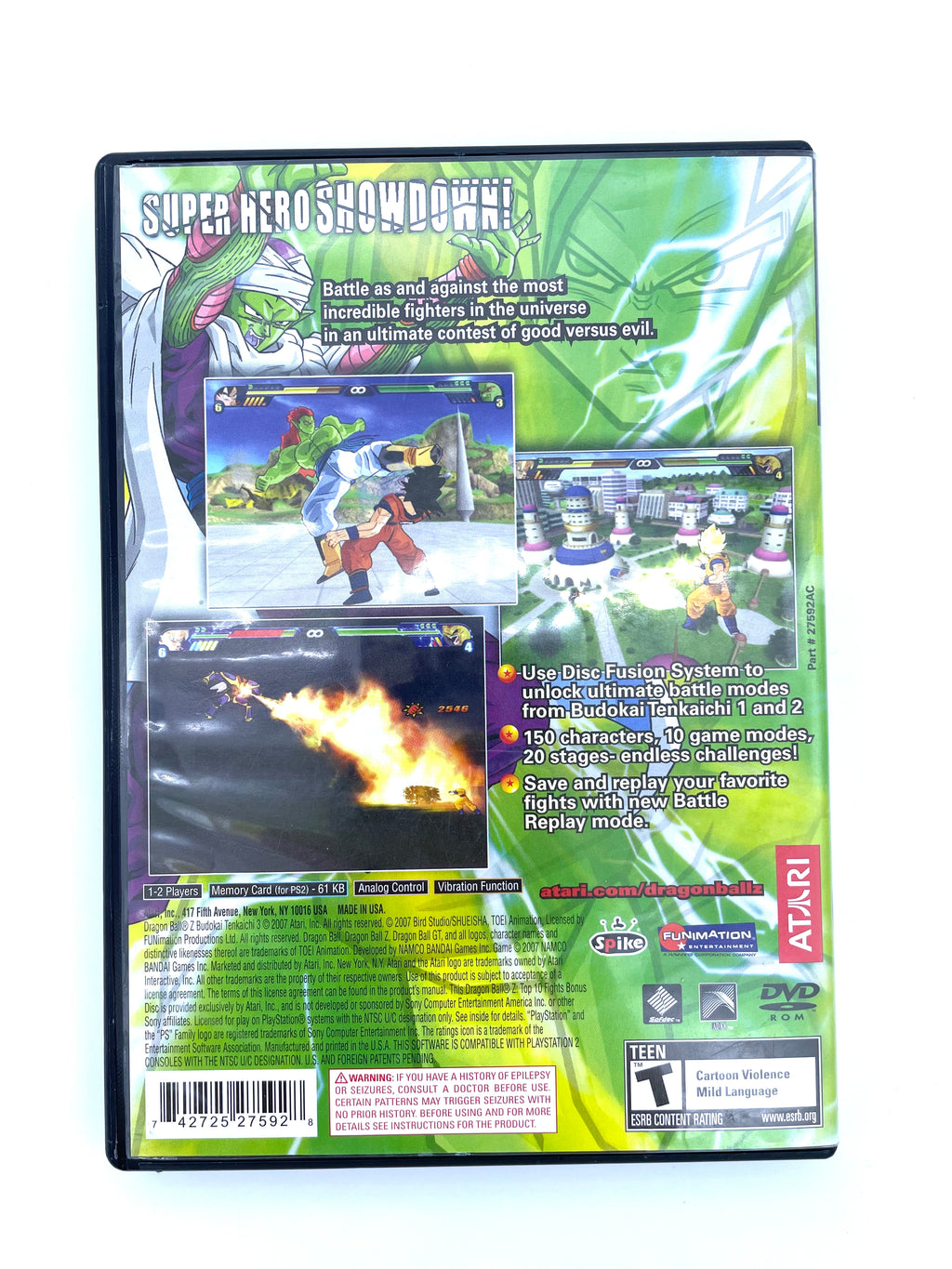 Dragon Ball Z Budokai Tenkaichi 3 PS2 CIB No Bonus Disc.