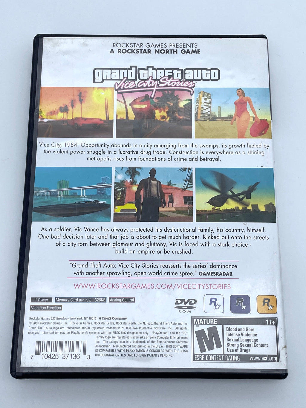 Grand Theft Auto Vice City Stories Sony Playstation 2 Game