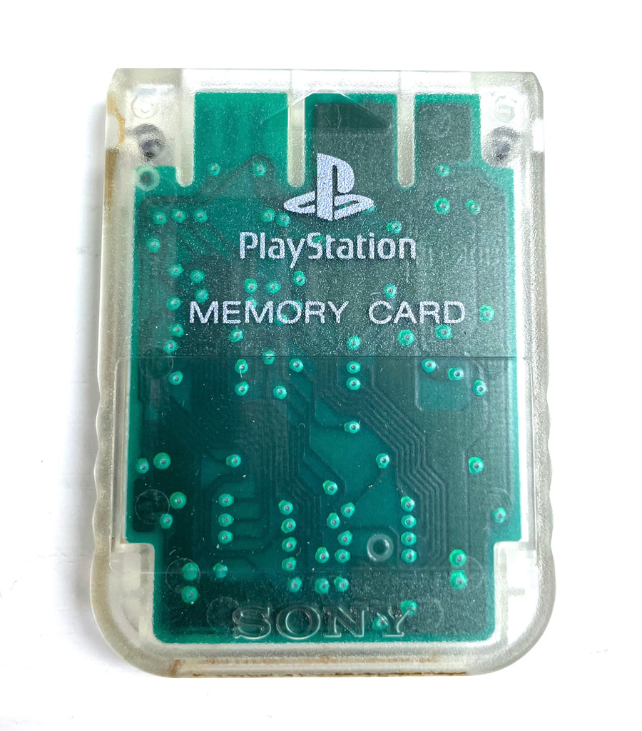 Clear Sony Playstation 1 OEM Official PS1 Memory Card