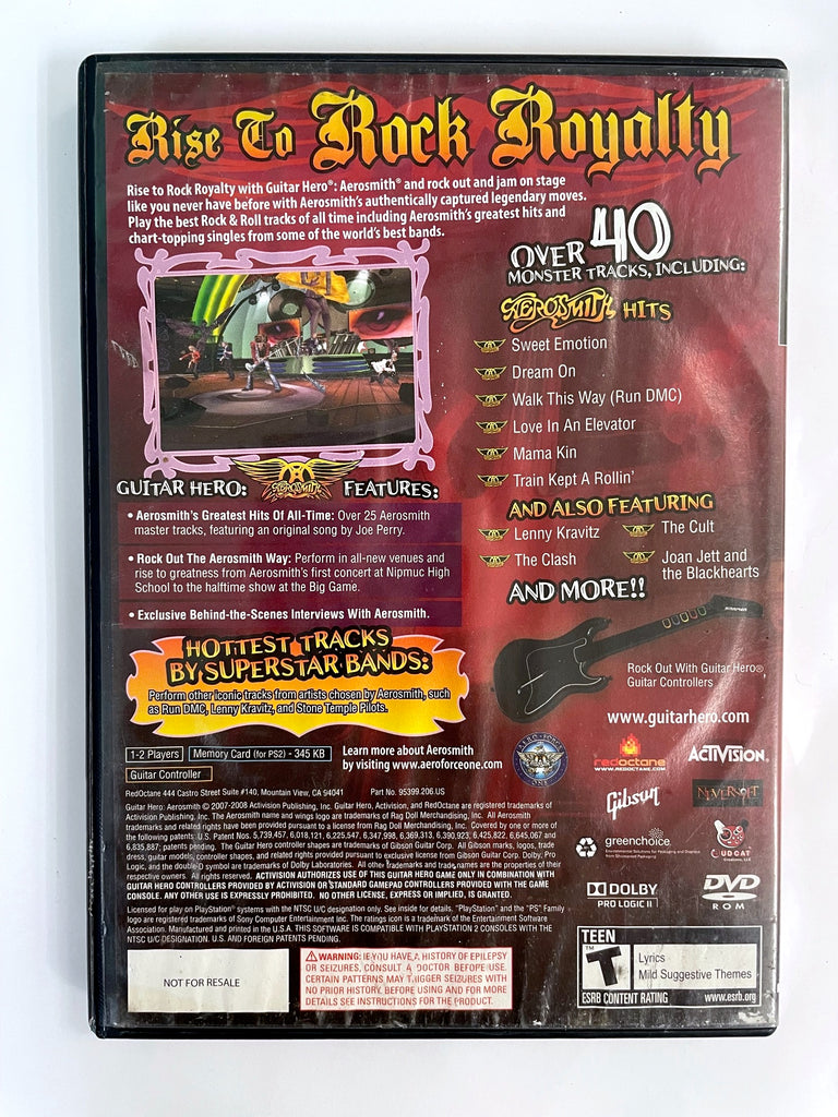 Guitar Hero Aerosmith Sony Playstation 2 PS2 Game