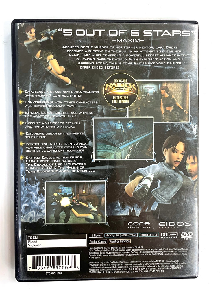 Tomb Raider Angel of Darkness Sony Playstation 2 PS2 Game