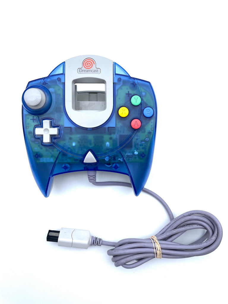 Clear Blue Sega Dreamcast White Controller DC HKT-7700