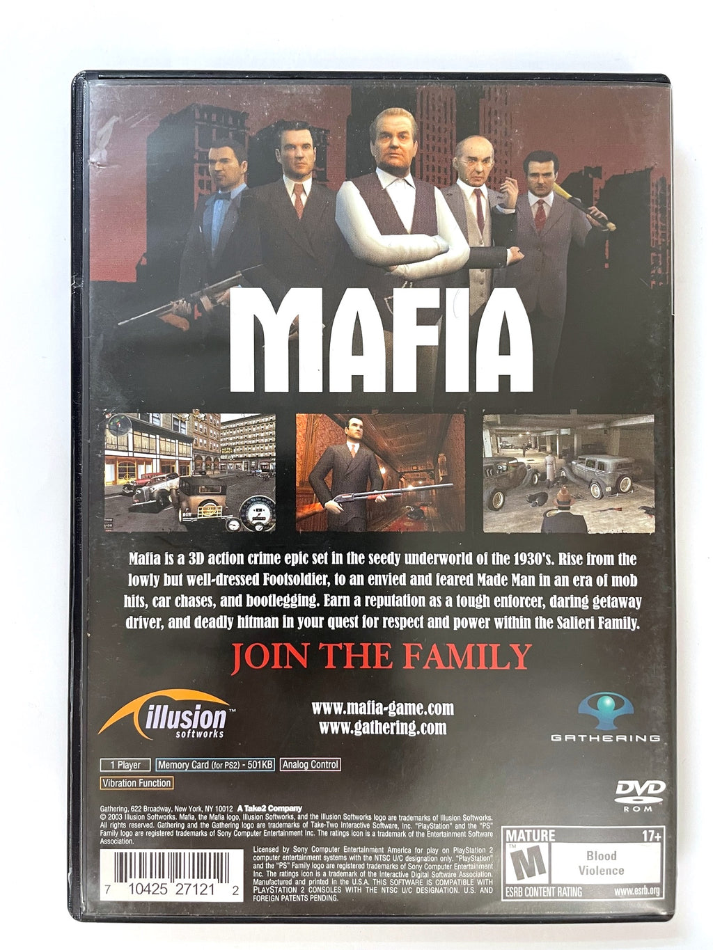 Mafia Sony Playstation 2 PS2 Game – The Game Island