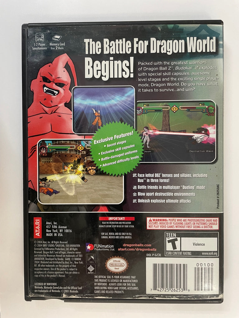 Dragon Ball Z Budokai 2 Nintendo Gamecube Game