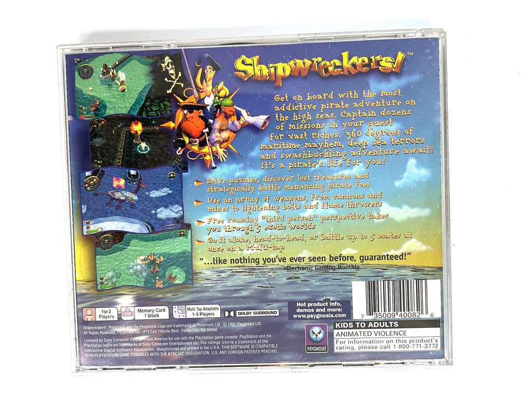 Shipwreckers Sony Playstation 1 PS1 Game
