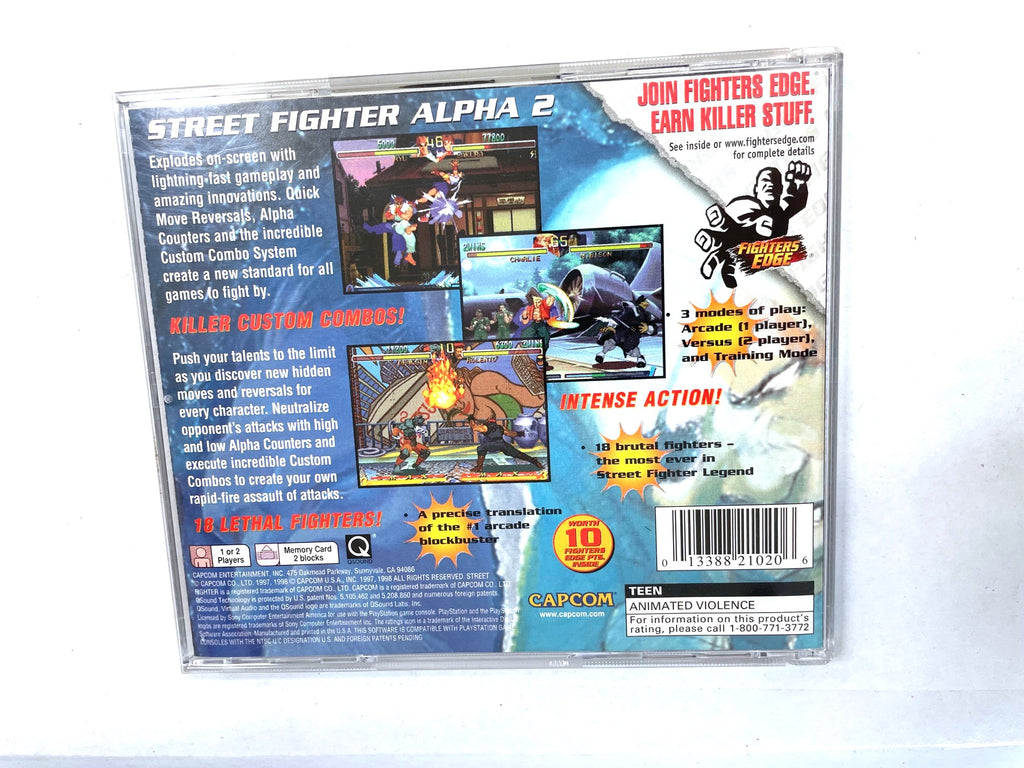 Street Fighter Alpha 2 Sony Playstation 1 PS1 Game White Varient RARE