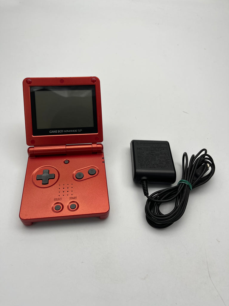Gameboy Advance GBA SP Flame Red Handheld System w/ Charger!