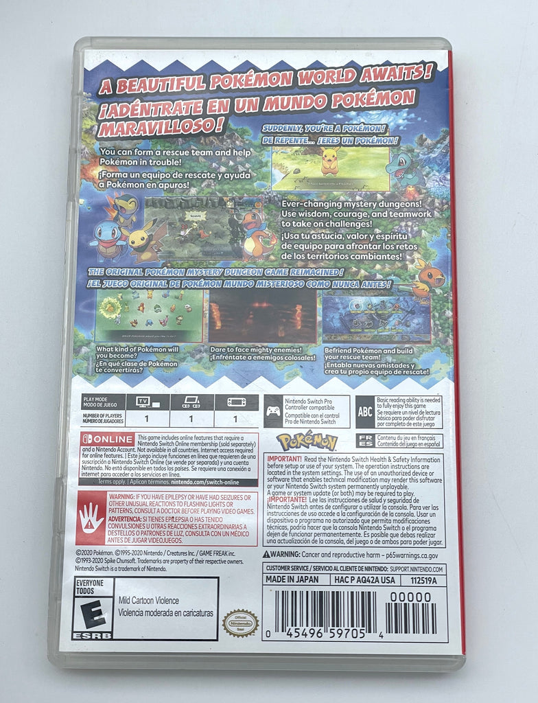 Pokemon Mystery Dungeon Rescue Team DX Nintendo Switch Game
