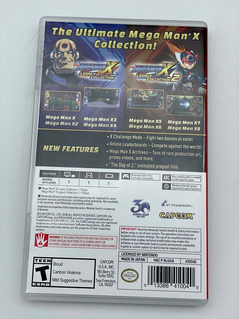 Mega Man X Legacy Collection + X2 Nintendo Switch Game